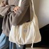 Corduroy Texture Large-capacity Bag Women's 2025 New Shoulder Bag Simple Soft Surface Casual Drawstring Tote Bag