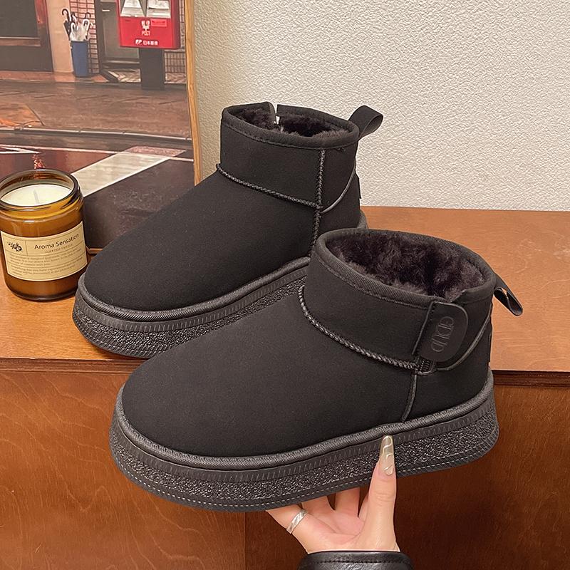 Fashion 2024 Ladies Ankle Cotton Brand Women's Shoes Australian Boots Winter Footwear Round Toe Flat Heel Boots-Women Fashion Snow Low