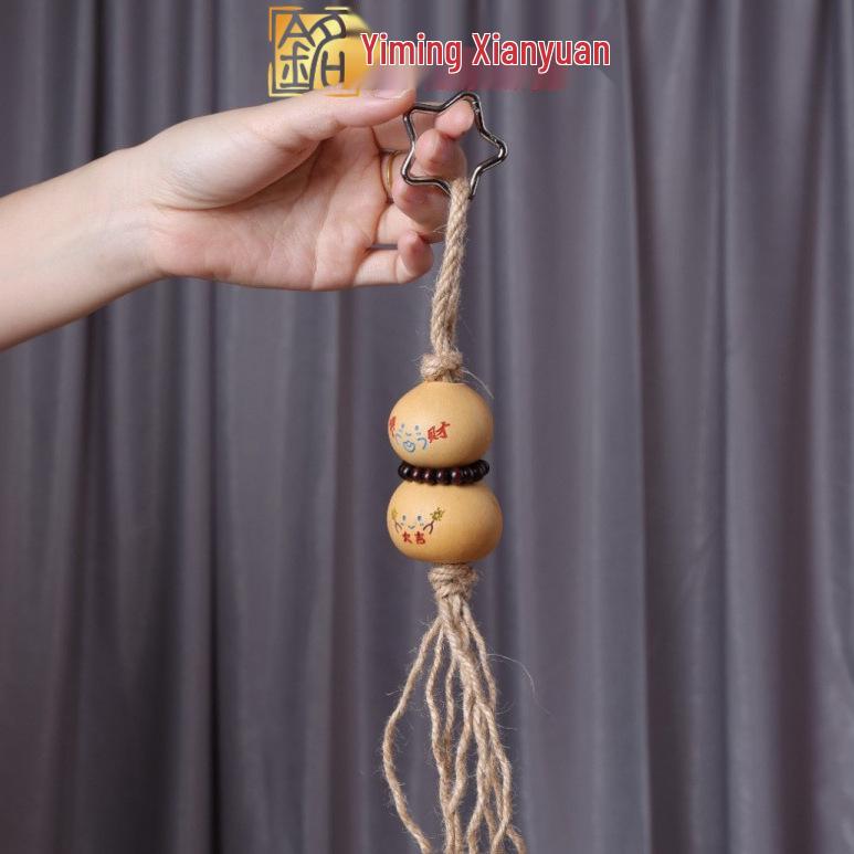 Sandalwood Carved Gourd Pendant - Exquisite Gift