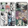 Cartoon Anime Jujutsu Kaisen Phone Case For IPhone 13 12 11 XS X 8 7 6 Plus Mini Pro Max SE 2022 Black PC TPU Glass Phone Cover