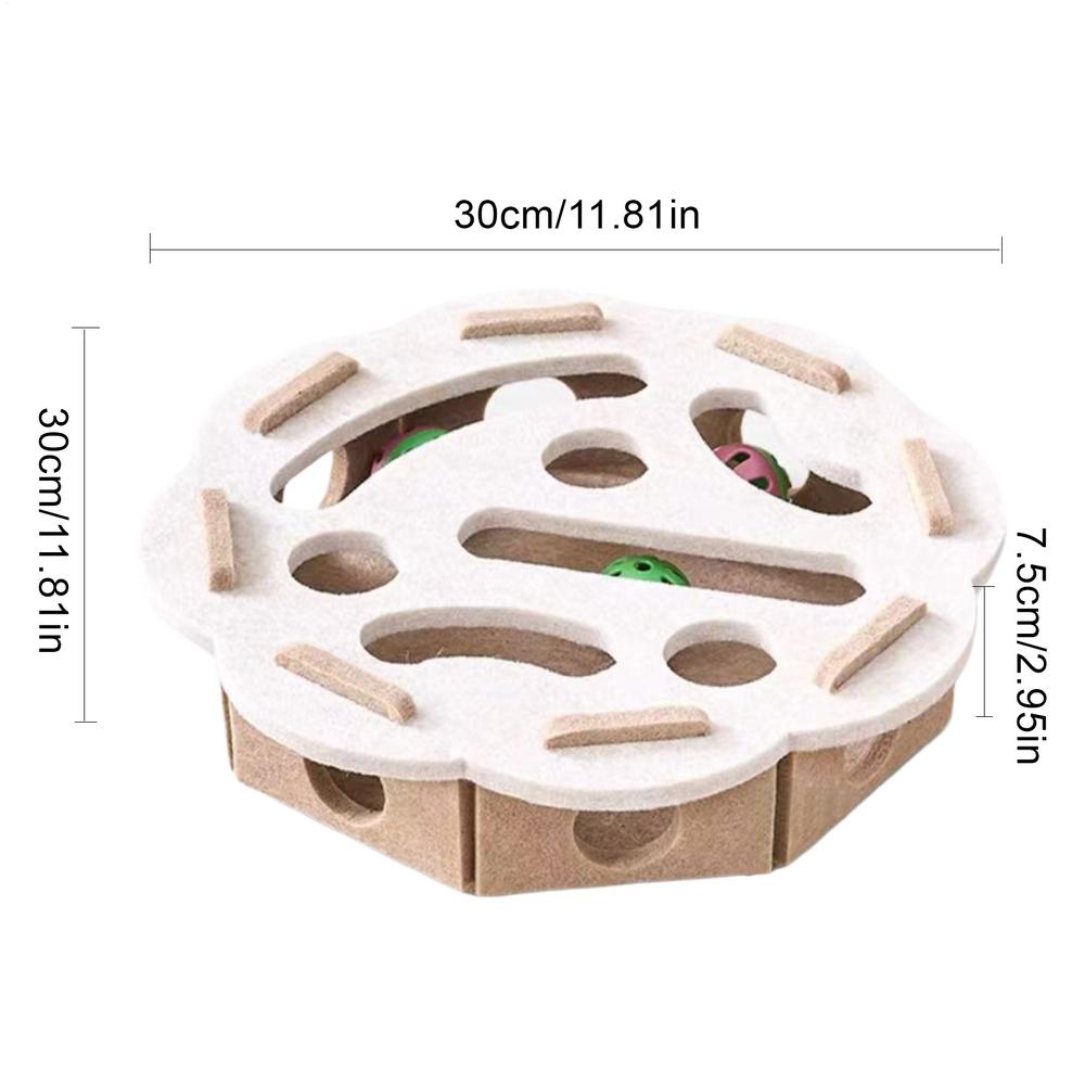 

Puzzle Cat Ball Toys Pet Felt Play Game Cat Puzzle Box Game for Indoor Outdoor Home Garden Backyard Exercise Patio Balcony