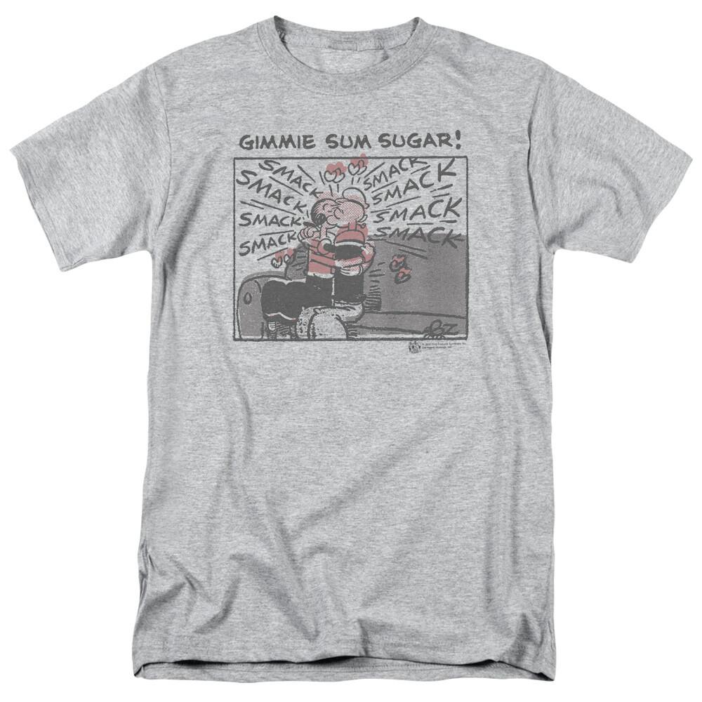 26 Popeye Sweet Love T Shirt Mens Licensed Sailor Man IDW Comic Tee Sport Gray Unisex T-Shirt