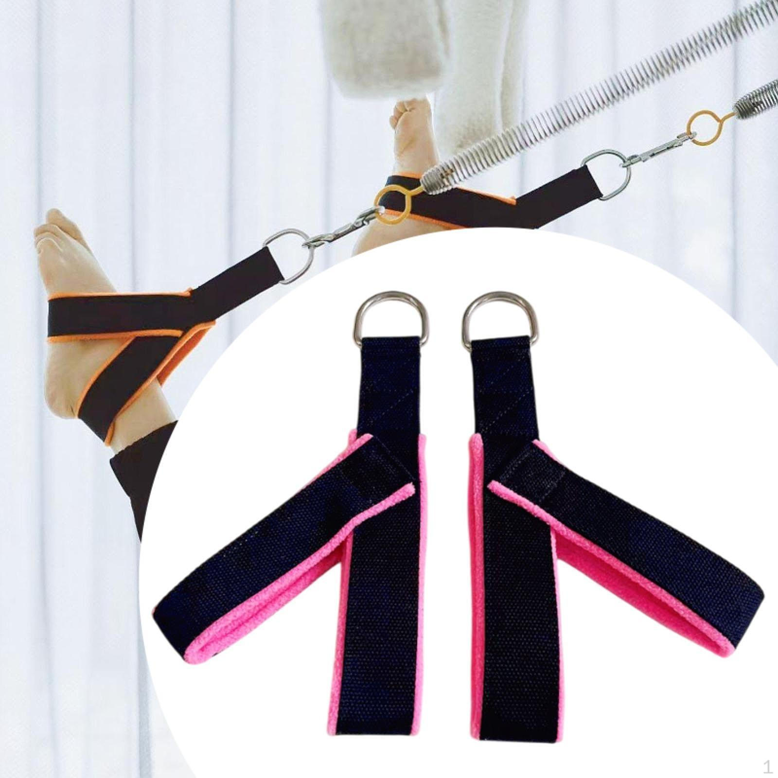 

2 шт. Пилатес ремни Фитнес Ядро Талия Задняя часть Нога D-образное кольцо Реформер Йога для розовый