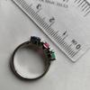 Silver Ring with Natural Sapphire 1.917ct, Emerald, Ruby, Item Weight 3.2 G (2182351)