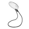 Reading Magnifying Glass 5X 15X with 3 Level 36 LED Light Adjustable Rechargeable Flexible Gooseneck Magnifier
