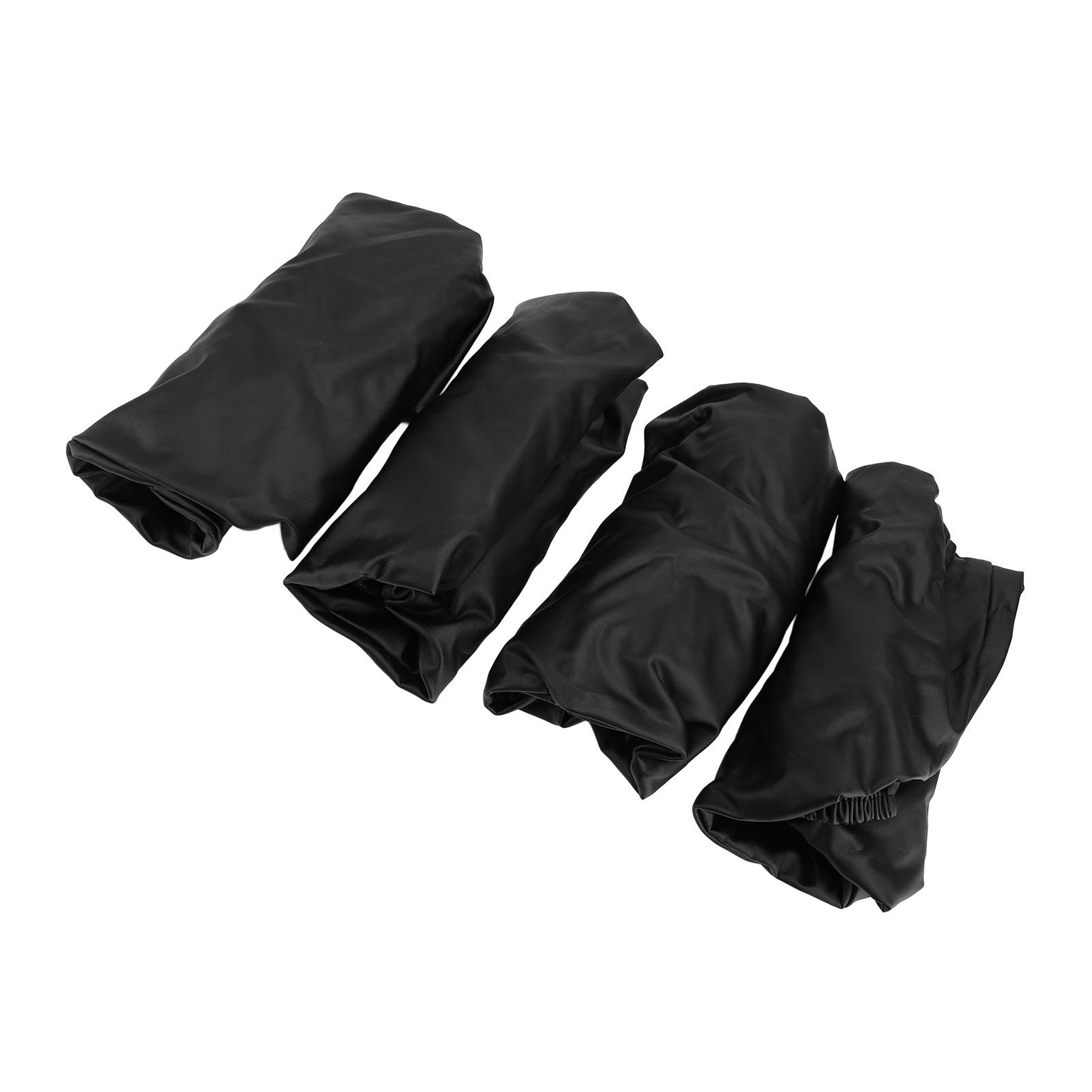 

4 шт. Чехол для сиденья стула из искусственной кожи, водостойкий, противоскользящий, эластичный, с защитой от загрязнения чёрный