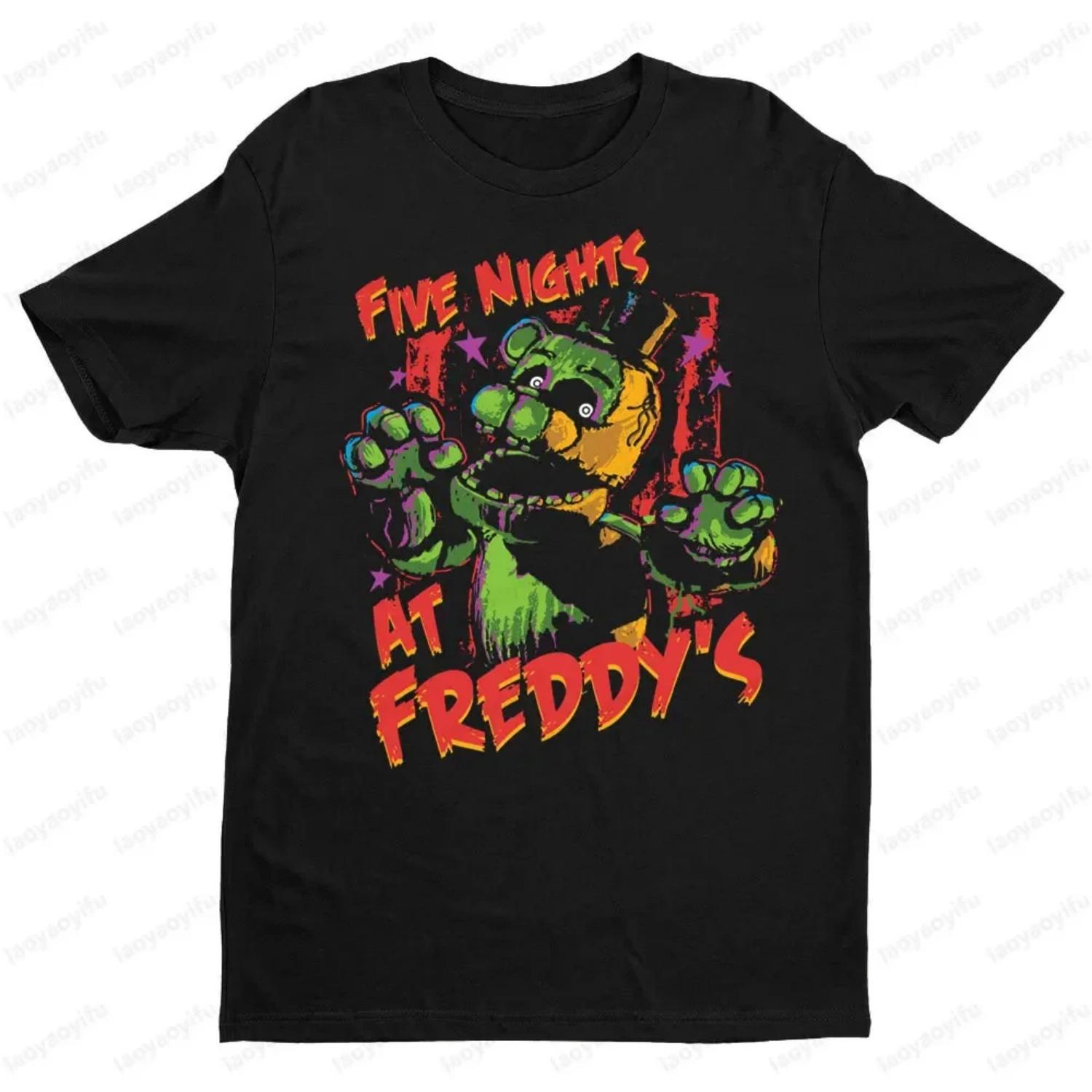 

Terrifying Bear Game Creative Design T-shirt Men Women Fashion Crewneck Cotton Tee Tops Horror Game Lover Casual Short Slevee S чёрный