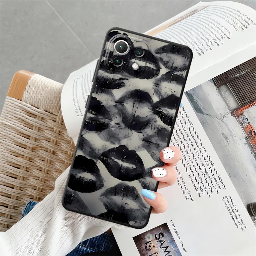 

Чехол-бампер Funda для Xiaomi Mi 12X 14 15 Pro 10T 13 Lite 11 11T 12T Pro 12 Креативность Отпечаток губ Xiaomi 12