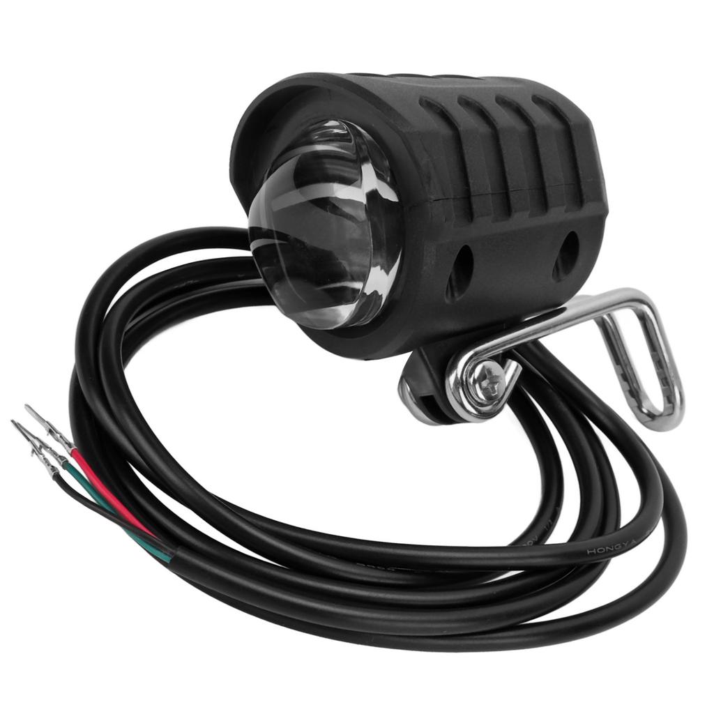 Electric Scooter Headlight Bright LED Inbuilt Horn Waterproof Easy Installation Electric Bicycle Headlamp