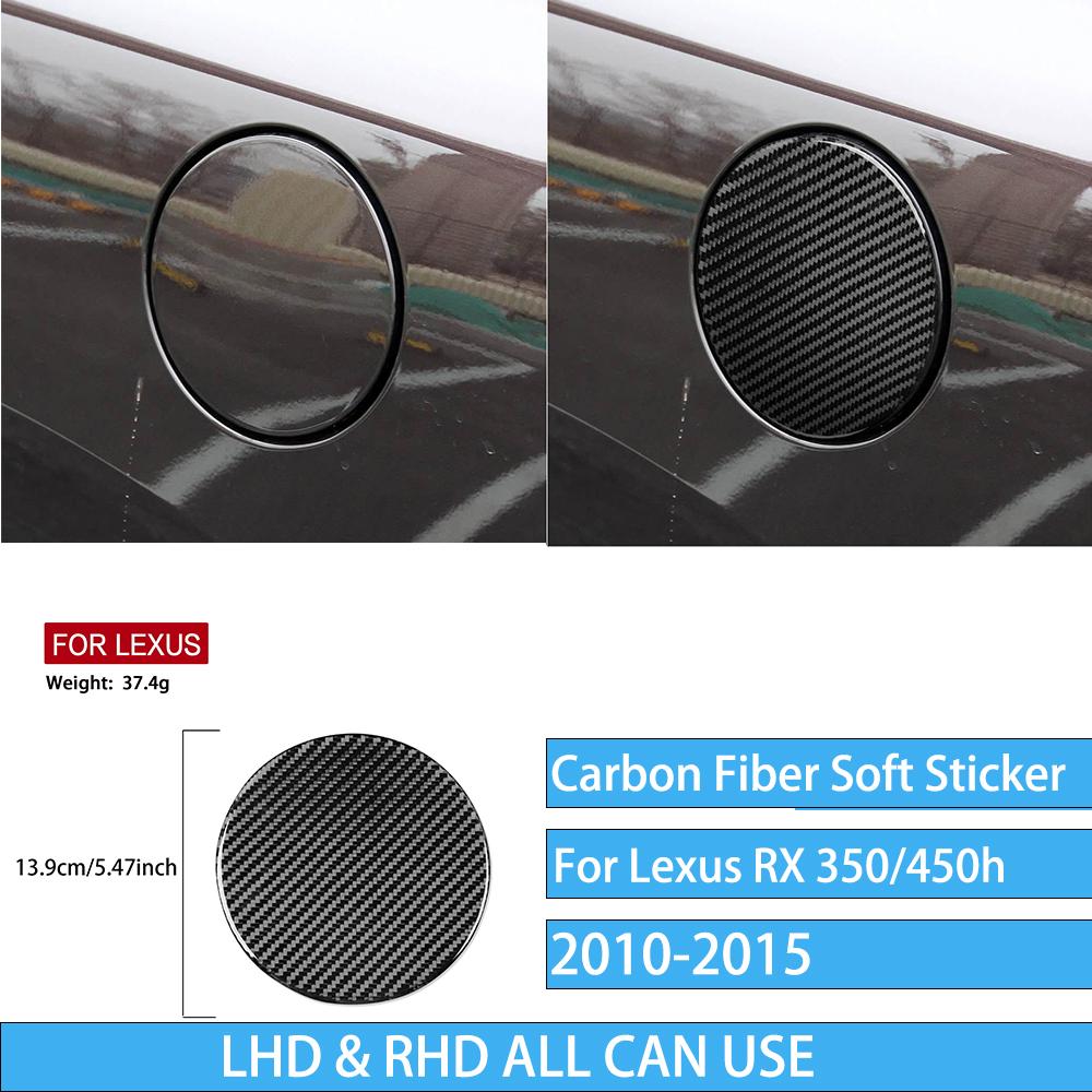Real Carbon Fiber Car Accessories Fuel Gas Cap Panel Cover Soft Sticker For Lexus RX350 RX450h 2010 2011 2012 2013 2014 2015