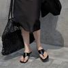 Fashion Beach Designer Women Sandals 2025 Summer High Heels Split Toe Slippers Comfy Soft Flip Flops Square Toe Outdoor Ladies Slippers
