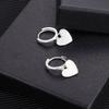 1 Pair Women Leverback Earrings Heart Pendant Polished Surface Solid Color Hanging Earrings for Dating Prom Parties Drop Earrings