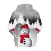 Spring and Autumn 3D Digital Printing Snowman Cartoon Series Loose Sports Hooded Men's and Women's Sweater Top