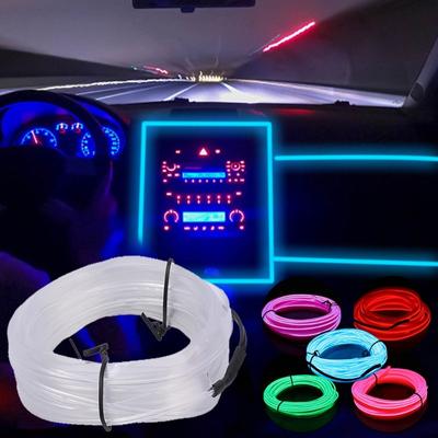 Ortam Işık Şeridi Araba İç Mekan Fiber Optik Atmosfer Neon LED Işıklar USB Parti Dekoratif Lambalar Şerit Otomatik DIY Ortam Işığı