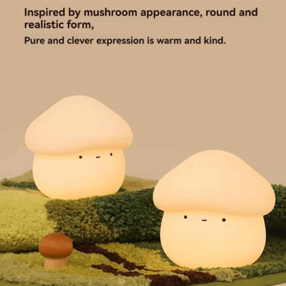 Dimmable Mushroom Night Lamp Silicone LED Bedside Lamp Room Decor Sleeping Night Lamp  Bedrooms
