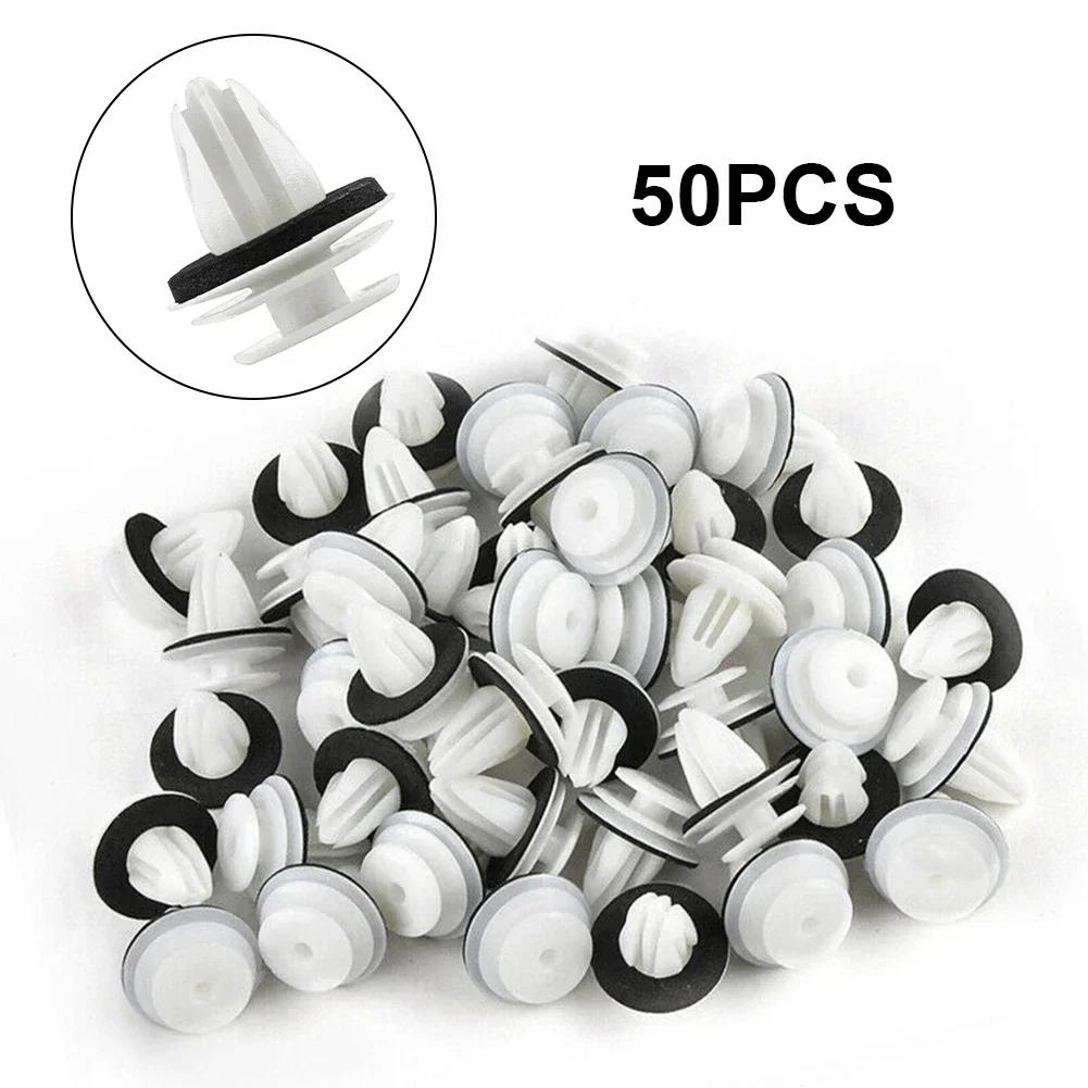 50/100Pcs Universal Car Fastener Clips Door Panel Trim Retainer Clips Auto Bumper Mudguard Rivet Interior Accessories