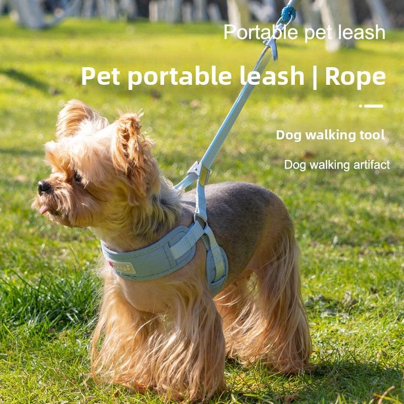 Teddy Dog Universal Leash, Anti-escape, No Neck Constriction, Lightweight Chest and Back Strap, Net Port Pet