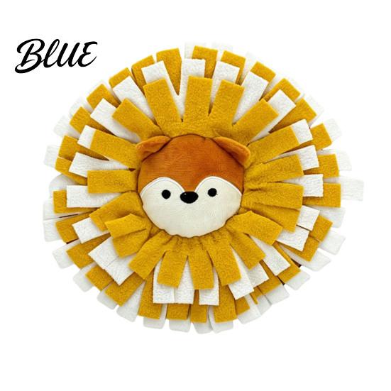 Dog Snuffle Mat Stimulation Cartoon Feeding Squeaky Paper Interactive with Crinkle Toy Brain Animal Design