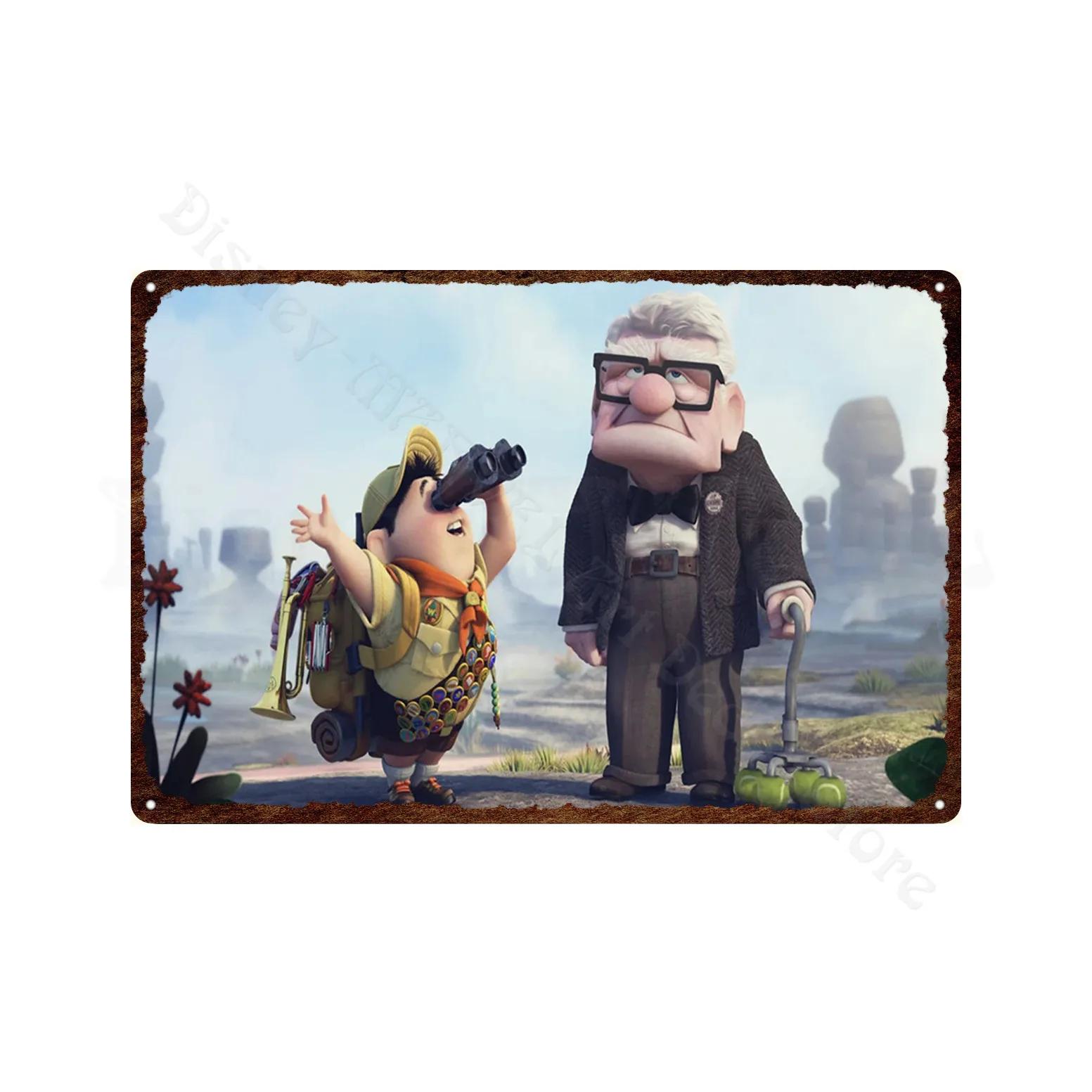 

Up Tin Signs Metal Poster Wonderful Adventure Classic Animated Movie Metal Signs Decorative Tin Plate For Kids Room Decor 20x30cm（7.8x11.8inch）