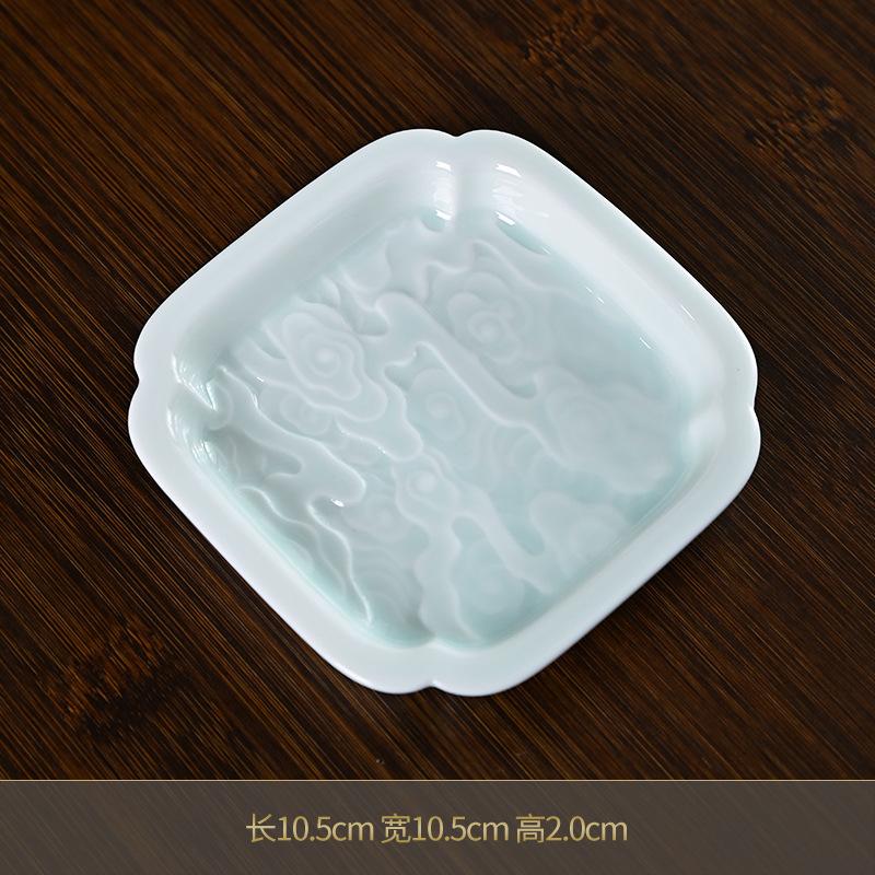 Keramikteller für Tee Zen-Stil Teestube Hochzeit Chinesischer Dim Sum Teller Verlobungstisch Obstschale Kuchen Exquisiter Dessertteller