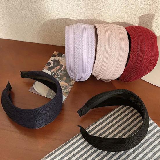 Women Retro Headband Elastic Design Wide Hair Hoop Adjustable Fit Lightweight Comfortable Hair Accessory