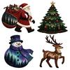 Handmade Quilting Accessories Christmas Patchwork DIY Kit, Holiday Fabric Art Craft Santa Beginner Supplies Snowman Tree Sewing Project for