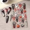 2 Foaie Halloween Fantomă Mumie Sânge Autocolante Unghii Dovleac Pânză Păianjen Buze Design Artă Unghii 3D Decalcomanii Manichiură