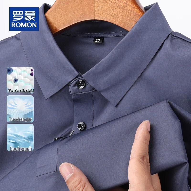 ROMON Men s 5A Antibacterial Cool-Touch Short Sleeve Polo Shirt M