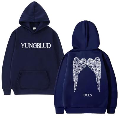 Bluza z kapturem Idols Wings Punk Grunge Męska Damska YUNGBLUD Dwustronny Nadruk Streetwear Unisex Polarowa Bluza