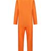Tuta da prigioniero di Halloween con manette per cosplay, unisex, per bambini e adulti, per giochi di ruolo, maniche lunghe, con risvolto, cerniera, festival, feste, spettacoli