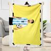Argentina Football Player Blanket Ultra-Soft Suitable for Livingroom Chair Office All-Season Use Playful Design Birthday Christmas Gift Blanket
