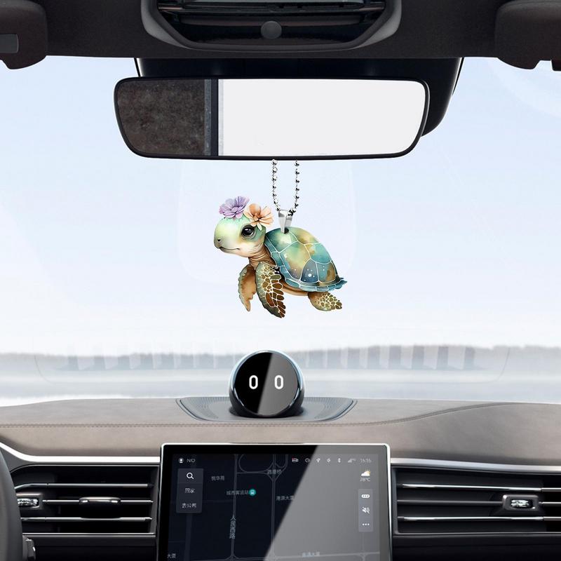 Pandantiv Auto Ornament Broască Țestoasă Creativ Accesorii Interioare Auto Farmec Acrilic 2D Pandantiv Accesoriu Interior Oglindă Retrovizoare Auto