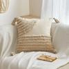 Boedia Quality Modern Throw Pillow Covers Tufted Tassel Bohemian Style Cushion Case Pillowcase Decoration for Home 45x45cm