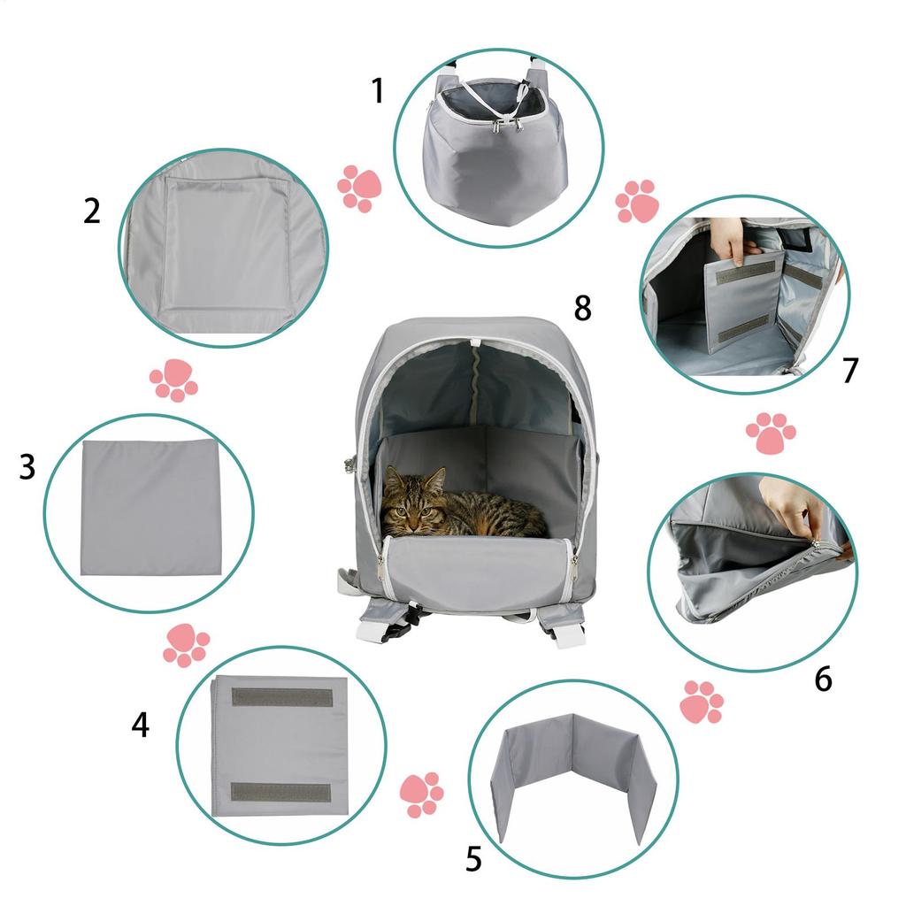 Cat Bag Soft Adjustable Strap Backpack Small Kitten Purse Sling Bag For Puppy Kitten Small Medium Breed Home Camping Picnic Car