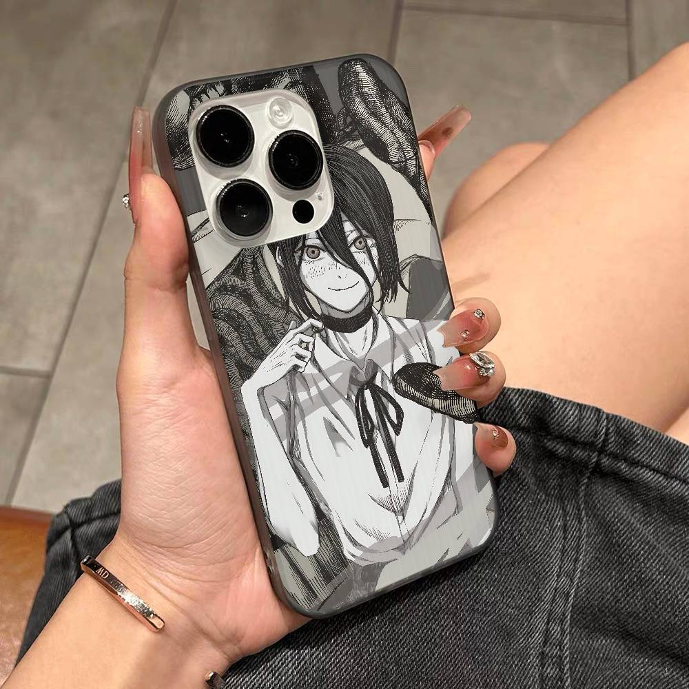 Cool Anime R-Reze For IPhone 17 16 15 11 12 13 14 Pro Max Plus Pro Corrugated Translucent Back Phone Cover