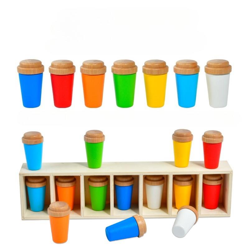 Wooden Fun Guessing Bottle Children'S Memory Logical Thinking Reasoning Parent-Child Interaction Creative Board Game Educational Toys