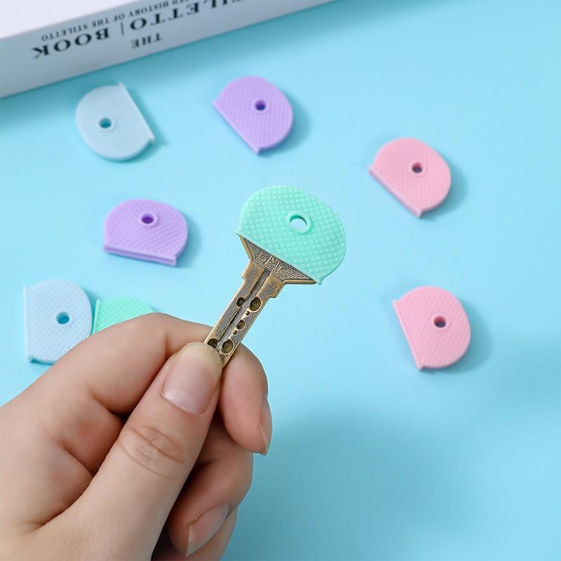 Macaron Color Elastic Silicone Key Cap Protector PVC Cover