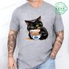 Ramen Katt T-shirt för Kvinnor Män Japansk Stil Kattälskare T-shirt Kawaii Tecknad Kortärmade T-shirts Herrkläder T-shirt Toppar