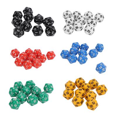 10PCS Conjunto de Dados Poliédricos Plástico Leve 20 Lados Dados para Jogos de Mesa de RPG