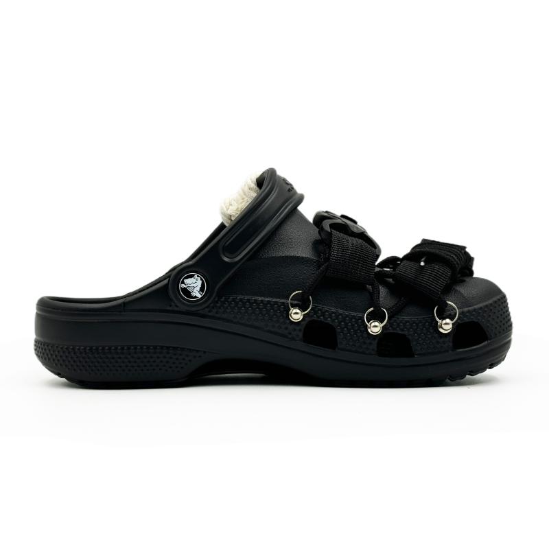Crocs Baya EVA Traveller Plus Trendy Versatile Hole Shoes Women's Black