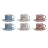 Set De 6 Grandes Tasses À Café Avec Sous-tasses