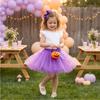 Girl's Tulle Skirt with and Star Moon Pattern