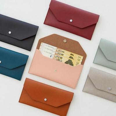 Ultra-thin Cash Envelope Wallet Wear-resistant PU Leather Money Binder Organizer Waterproof Money Pouch Holder Male Female