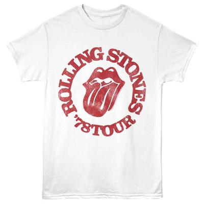 The Rolling Stones Tour 78 Wit Rockmuziek Shirt