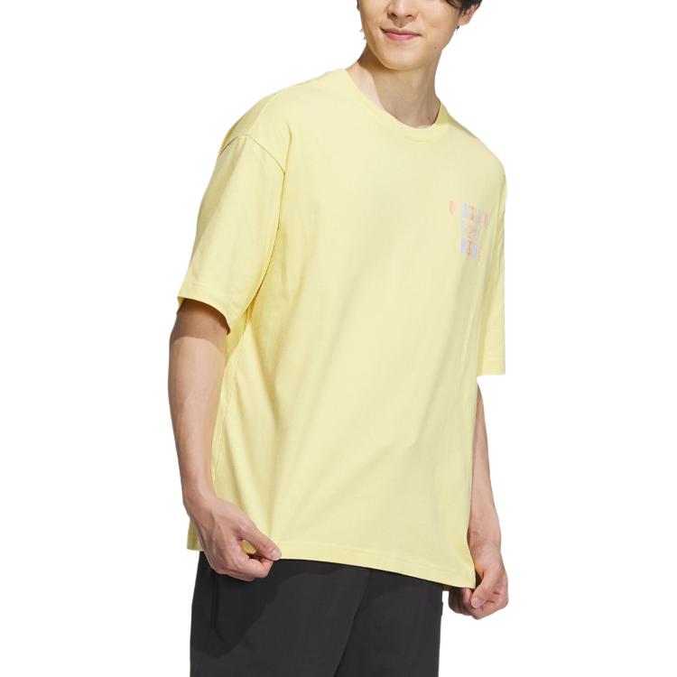 Adidas Neo T Shirts Unisex Sand Brown Crew Neck Moderate Straight Fit IA6745