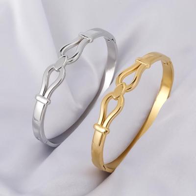 Modern Luxurious Geometric Glossy Bracelet - Chic European & American Style