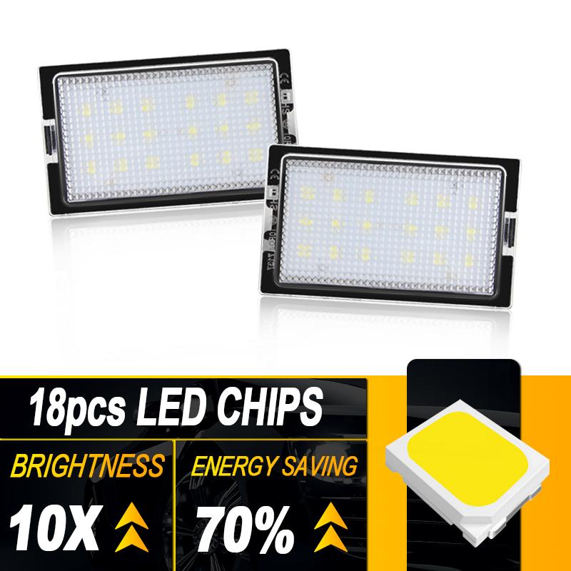 2PCS Bright White LED License Plate Light For Land Rover Discovery 3 4 Freelander 2/LR2 L359 Range Rover Sport L320 L319