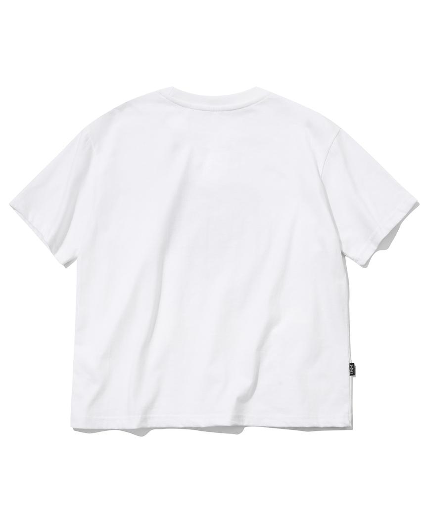 CPGN STUDIO Rough Heart Crop Short Sleeve Tee White
