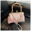 2025 New Spring and Summer Niche Portable Small Square Bag Pearl Shoulder Embroidered Butterfly Cheongsam Messenger Bag