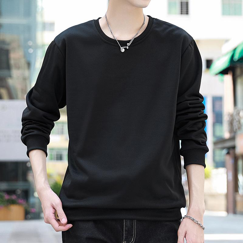 

New loose men s padded warm casual sports lightweight soft wrinkle breathable cotton long-sleeved T-shirt 8XL